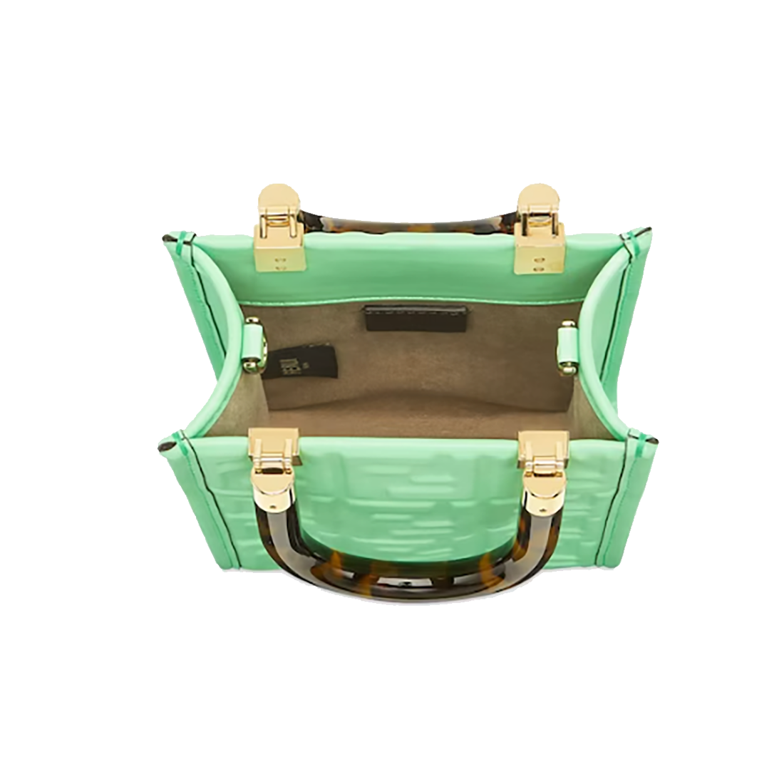 FENDI MINI SUNSHINE SHOPPER IN GREEN