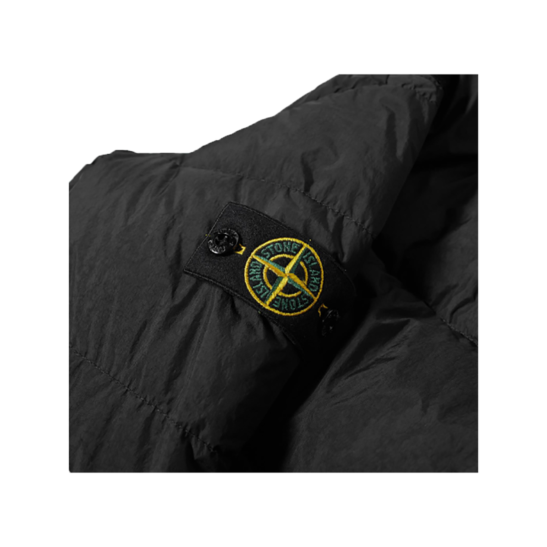 STONE ISLAND JUNIOR CRINKLE REPS DOWN JACKET IN BLACK