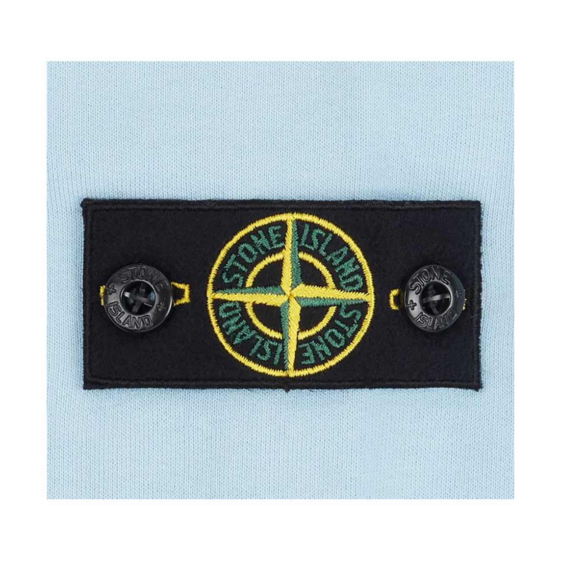 STONE ISLAND JUNIOR LOGO PATCH SWEATER IN SKY BLUE