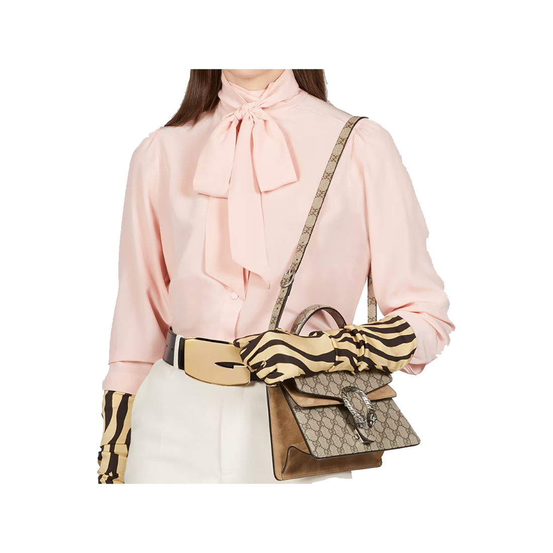 GUCCI SMALL DIONYSUS TOP HADLE BAG IN BEIGE