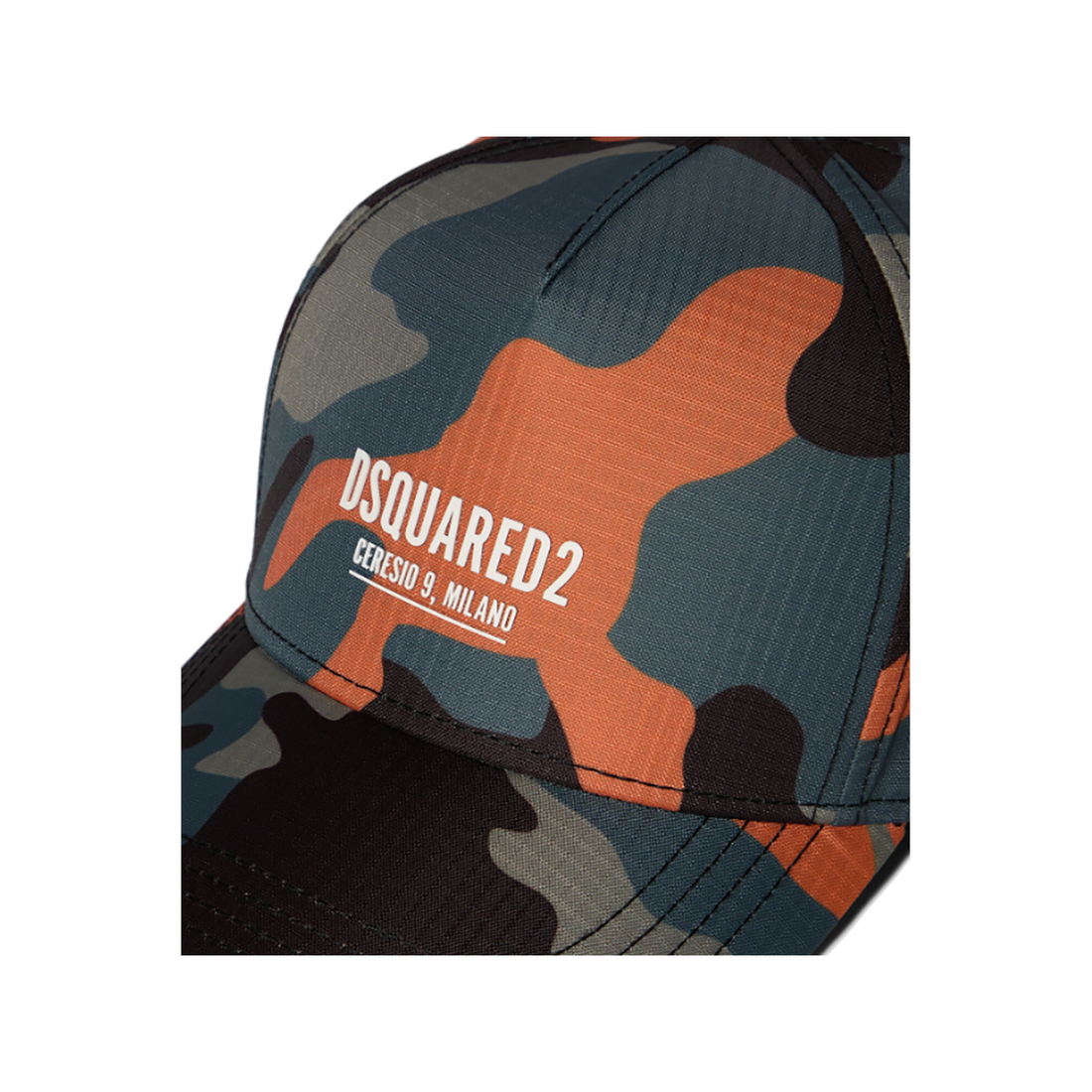 DSQUARED2 CAMO CERESIO CAP IN ORANGE