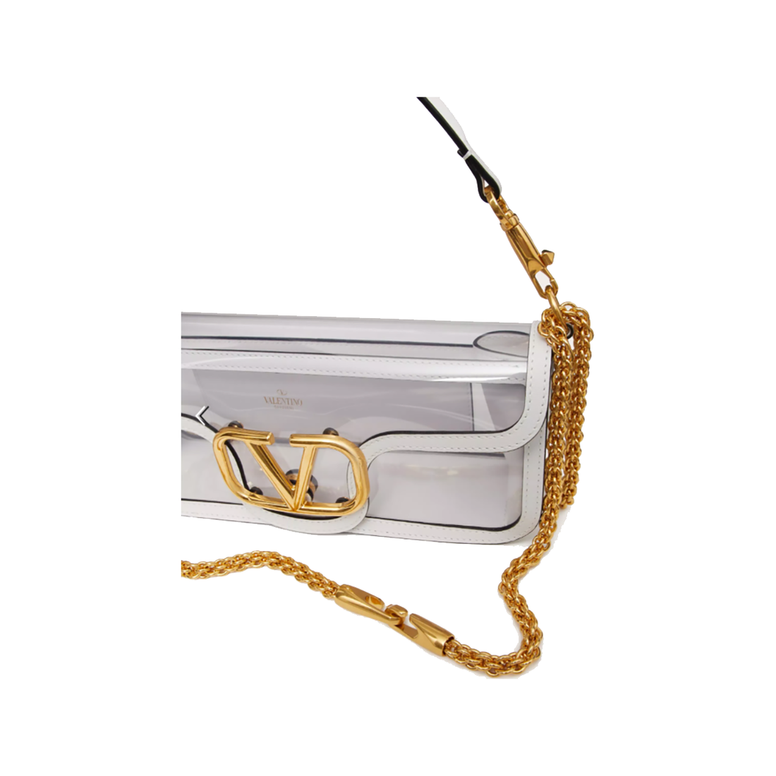 VALENTINO LOCO SHOULDER BAG IN POLYMERIC MATERIAL IN WHITE