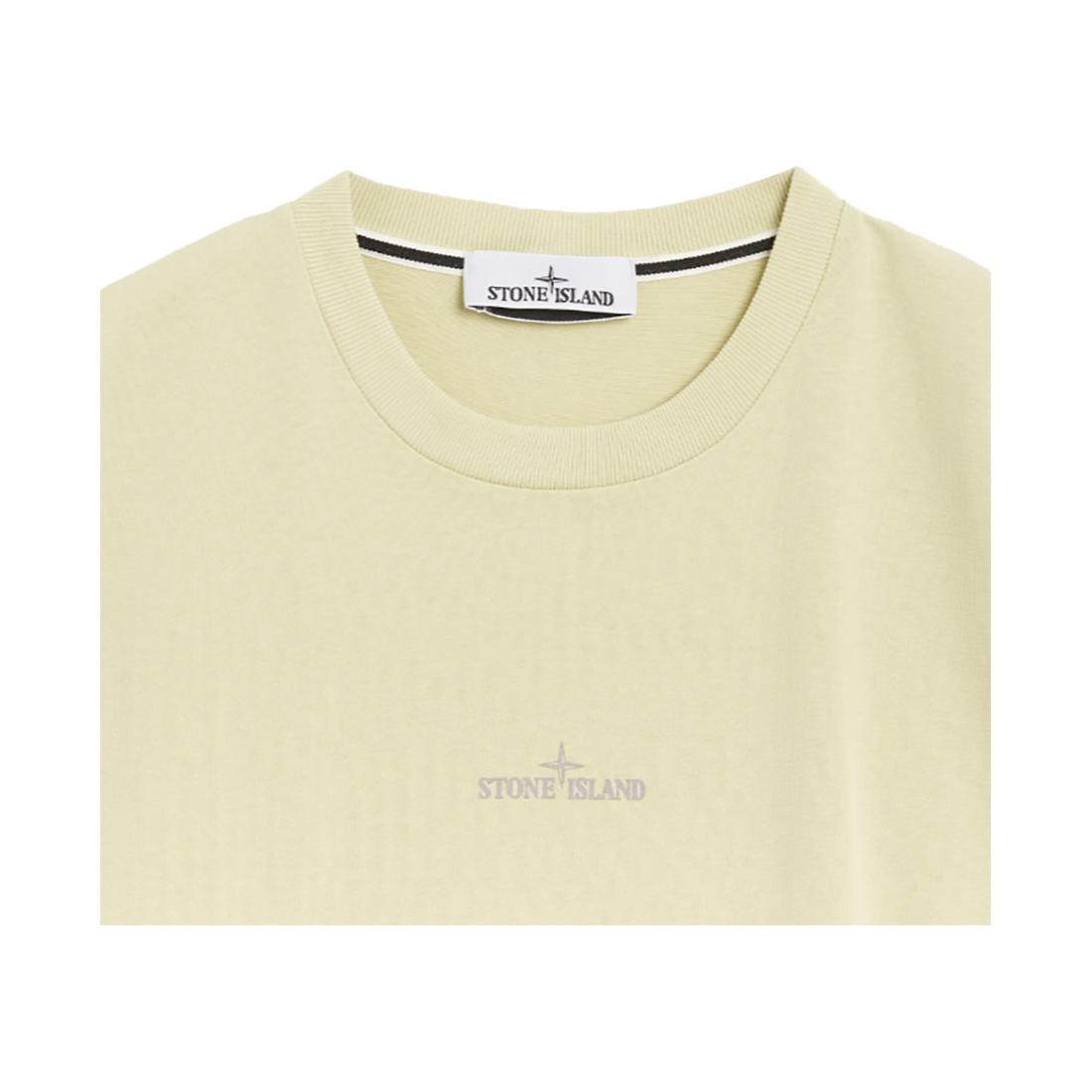 STONE ISLAND MINI FRONT LOGO T-SHIRT IN YELLOW