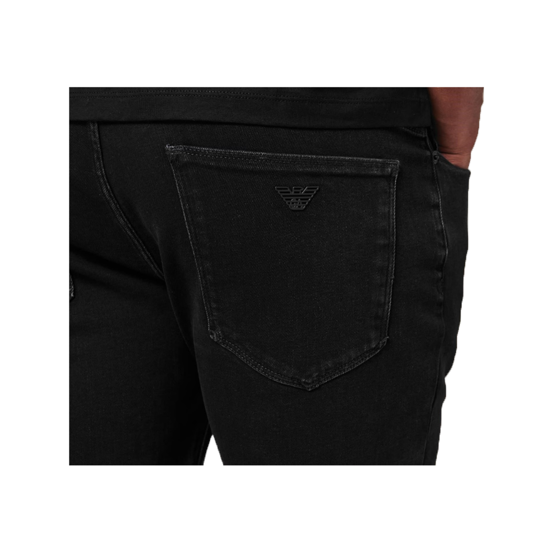 EMPORIO ARMANI J06 SLIM FIT JEANS IN WASH BLACK