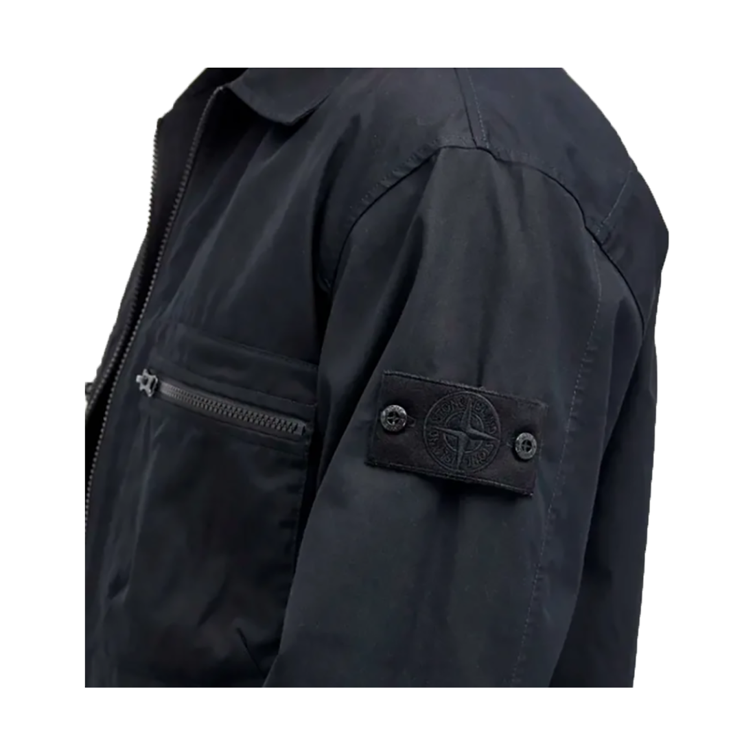 STONE ISLAND GHOST VENTILE SHIRT JACKET IN NAVY BLUE