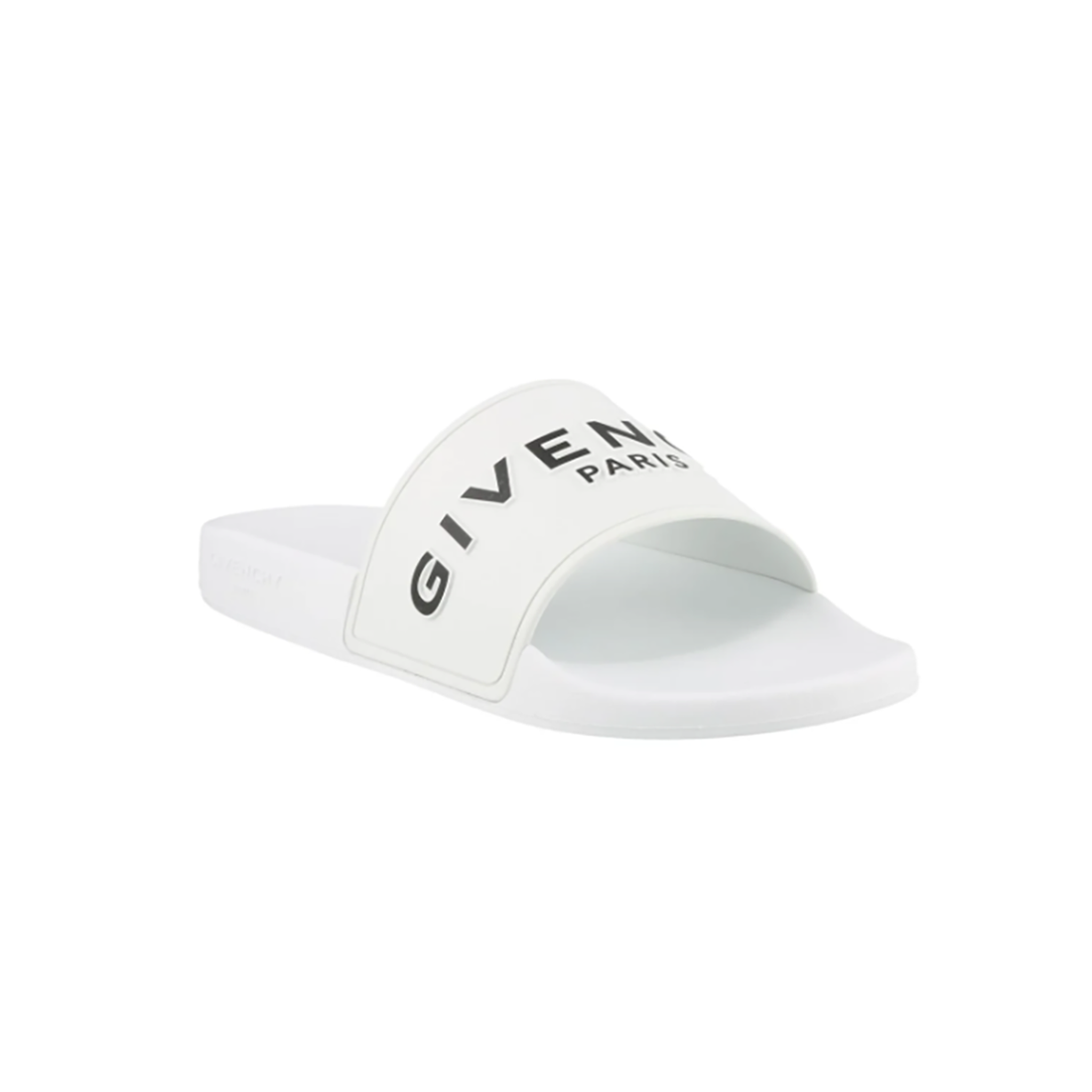 GIVENCHY LOGO PRINT SLIDERS IN WHITE