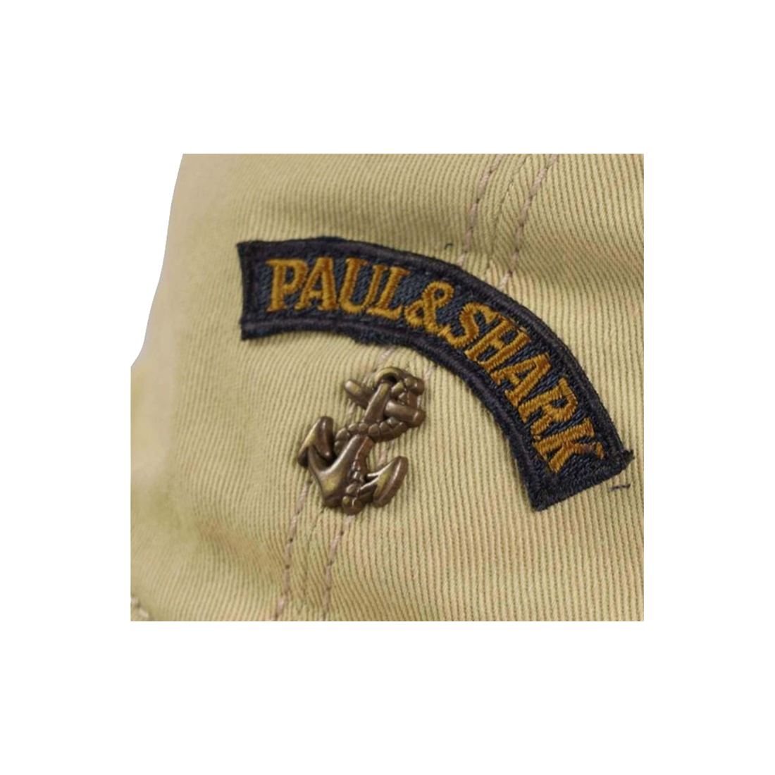 PAUL & SHARK LOGO BADGE CAP IN BEIGE