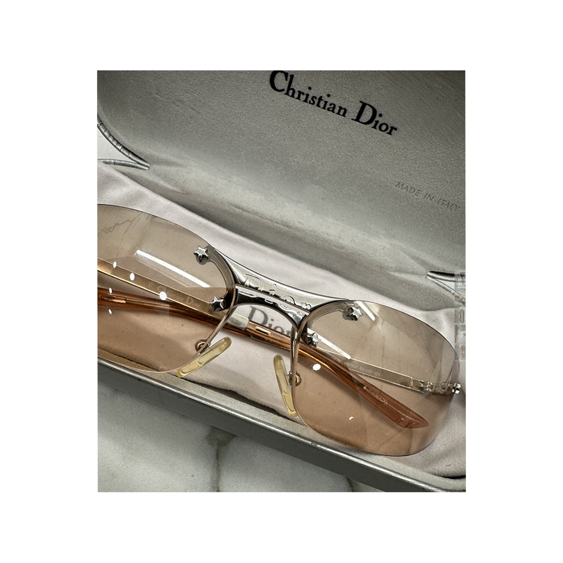 PRELOVED DIOR TINTED LENSE GLASSES IN SILVER