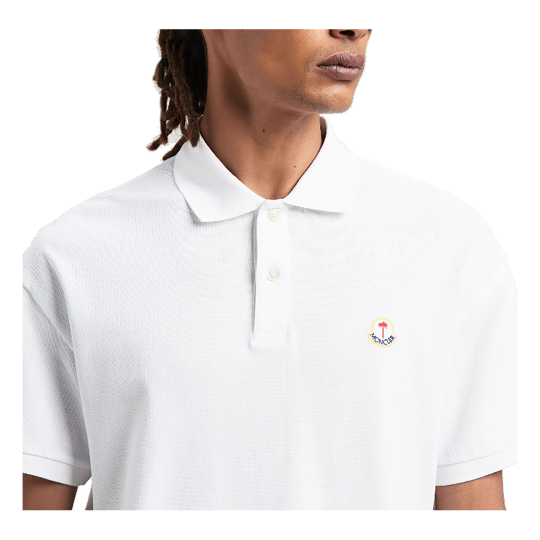 MONCLER X PALM ANGELS GENIUS POLO IN WHITE