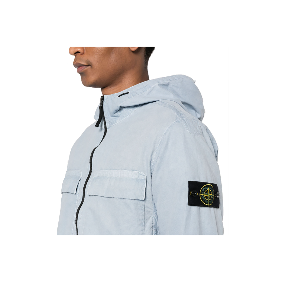 STONE ISLAND DOUBLE POCKET OVERSHIRT IN BLUE