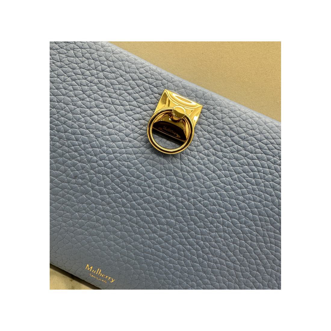 MULBERRY IRIS LEATHER WALLET IN BLUE