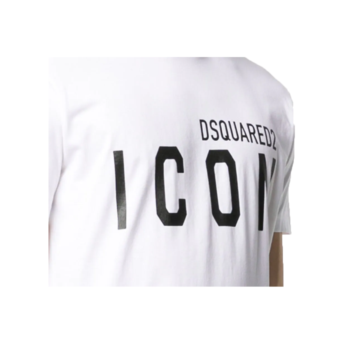 DSQUARED2 LOGO PRINT RELAXED FIT T-SHIRT IN WHITE