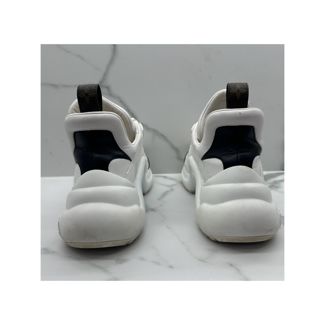 PRE LOVED LOUIS VUITTON CHUNKY TRAINERS IN WHITE