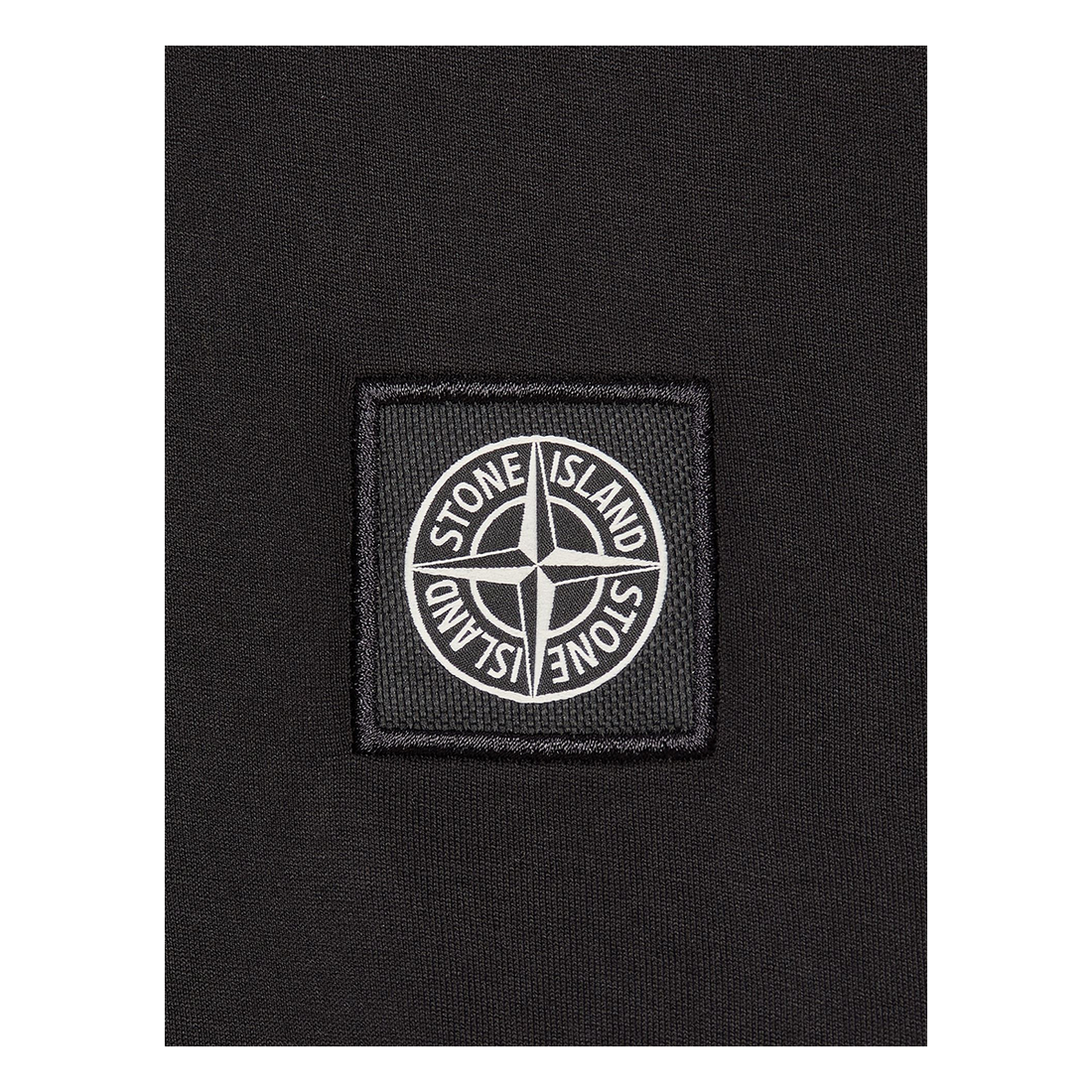 STONE ISLAND LOGO PATCH COTTON T-SHIRT IN BLACK