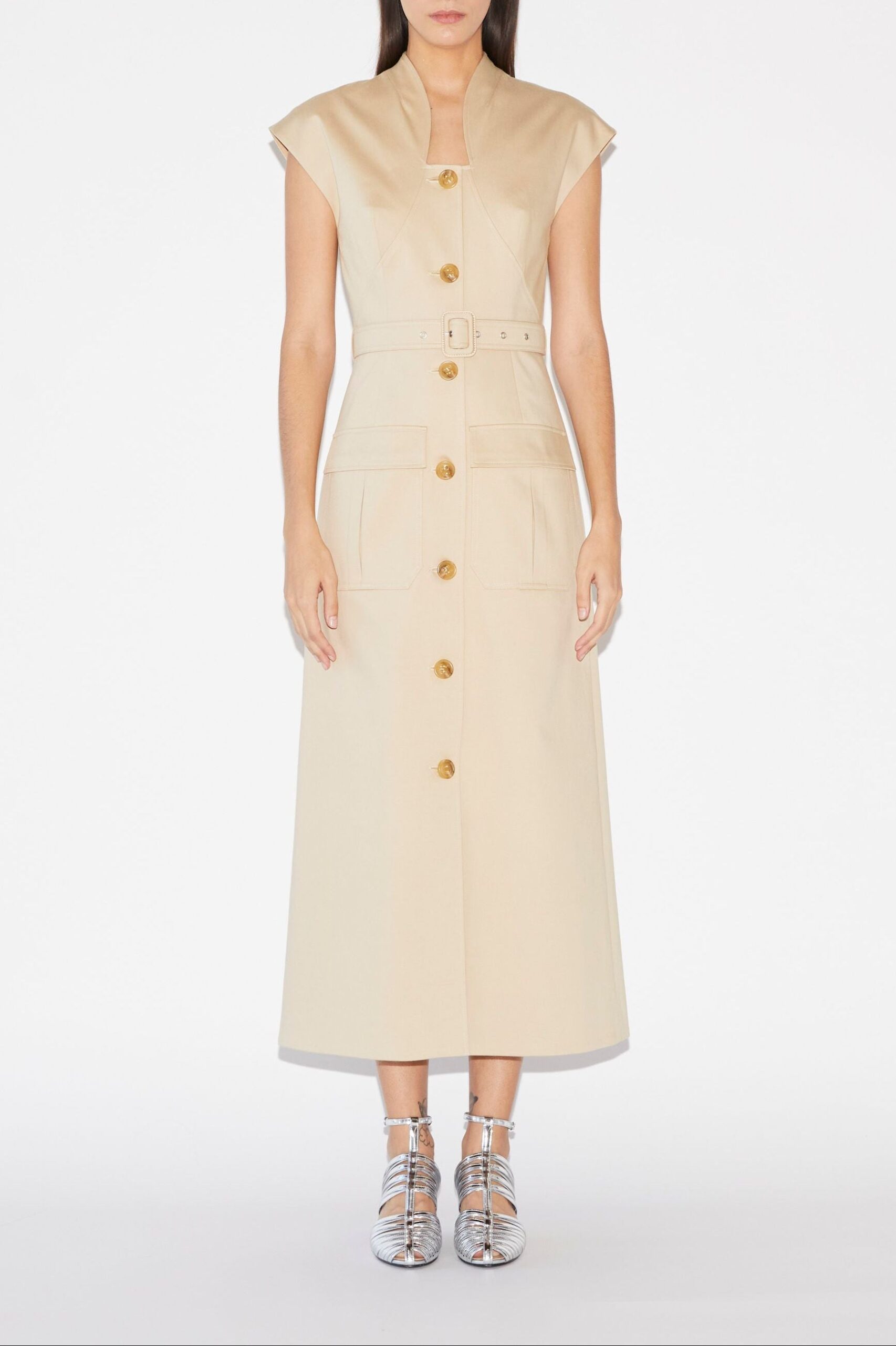 NYX DRESS COTTON CAMEL
